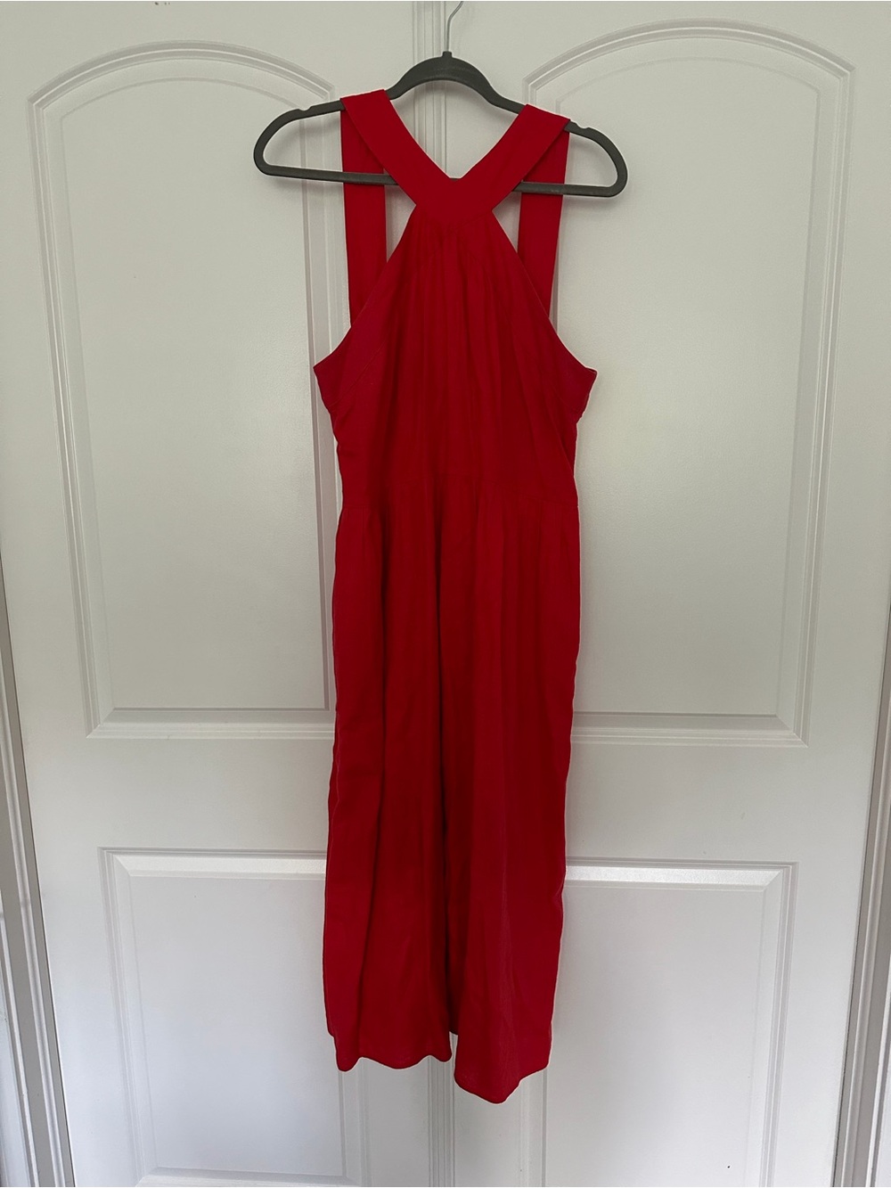 a new day Red Midi Dress with beautiful neckline